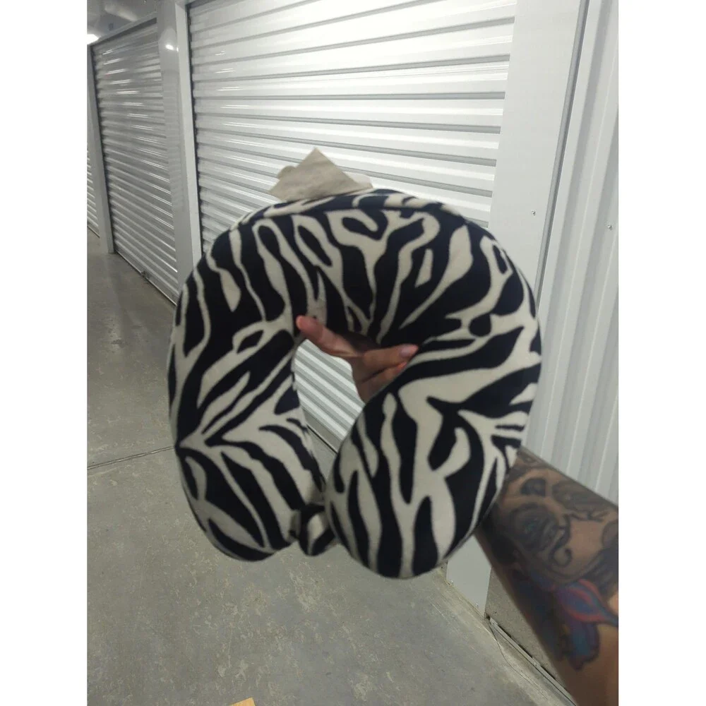 Zebra Print Plush‎ Neck Cushion Pillow Travel Comfort